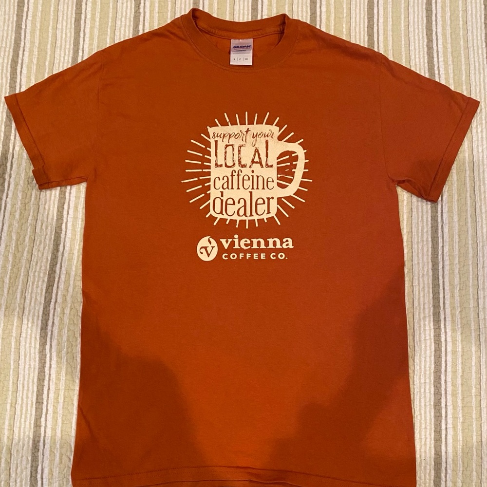 NEW! T Shirt “support your local caffeine dealer”.